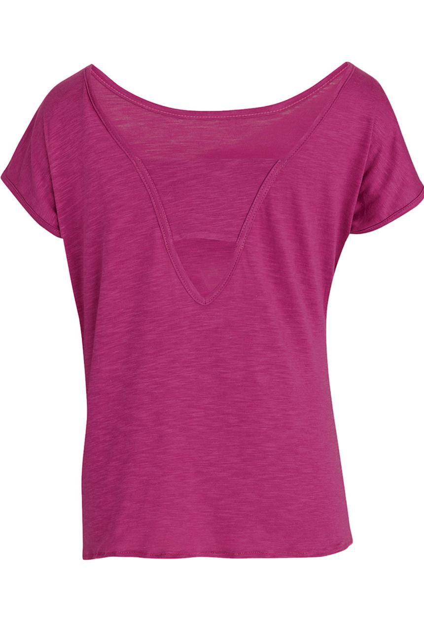 Rebel Republic - Side Tie Top With Back Detail Dark Purple