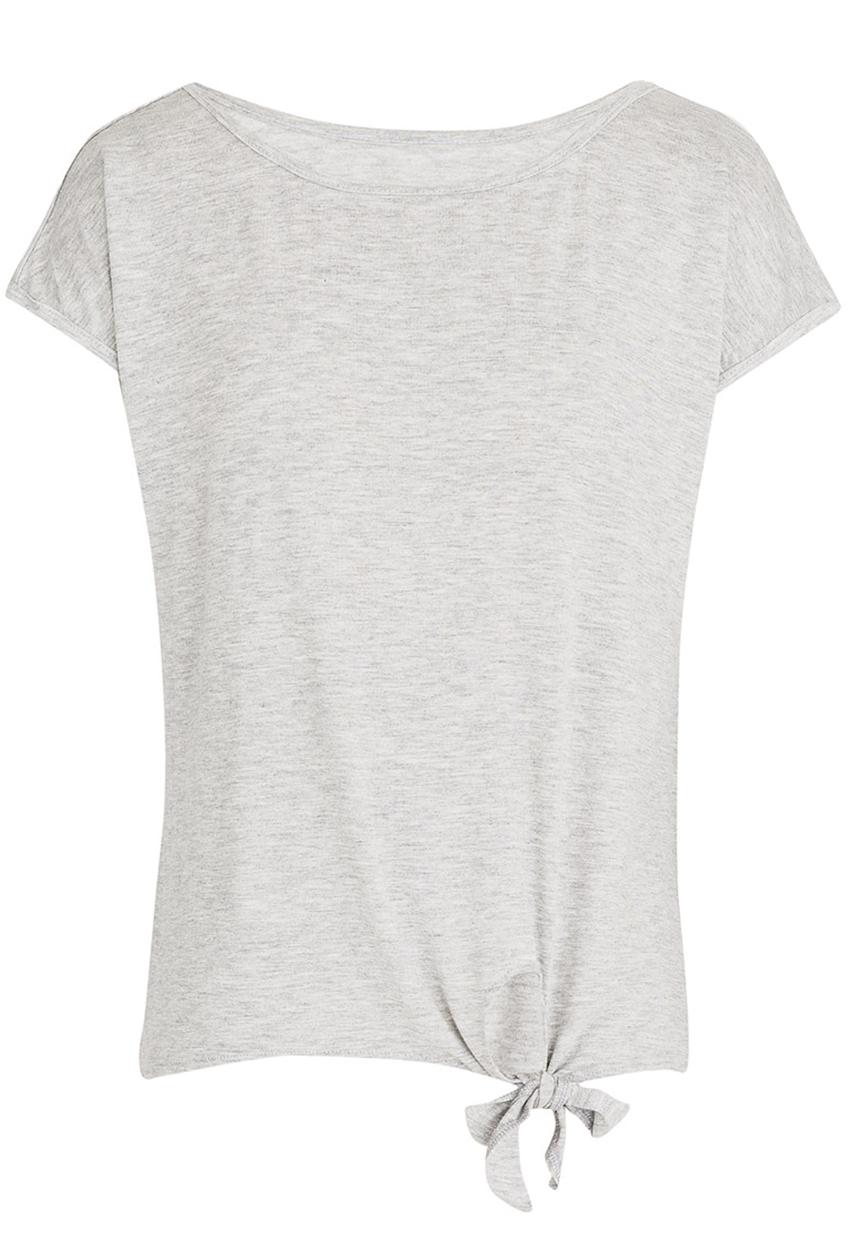 Rebel Republic - Side Tie Top With Back Detail Mid Grey