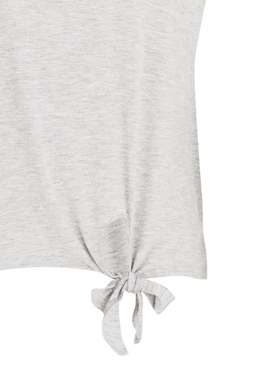 Rebel Republic - Side Tie Top With Back Detail Mid Grey