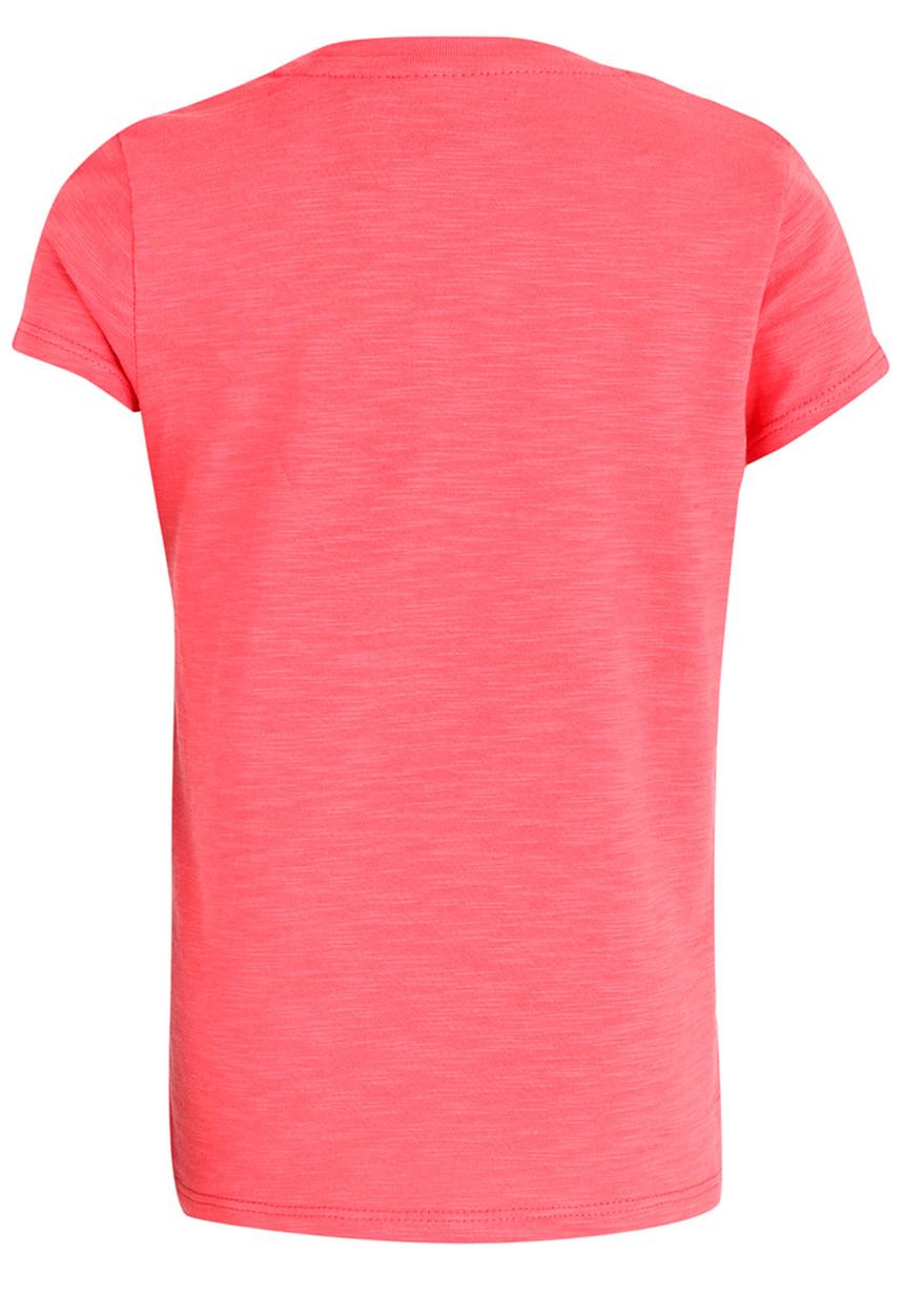 POLO - Kayla SS Glitter Printed Tee Mid Pink