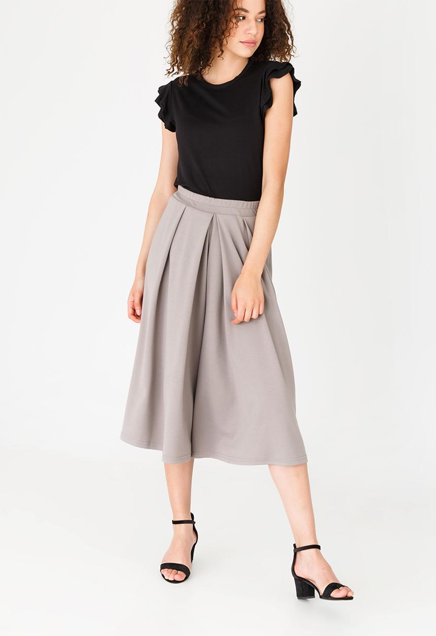 edit - Knit Top with Ruffle Sleeves Black
