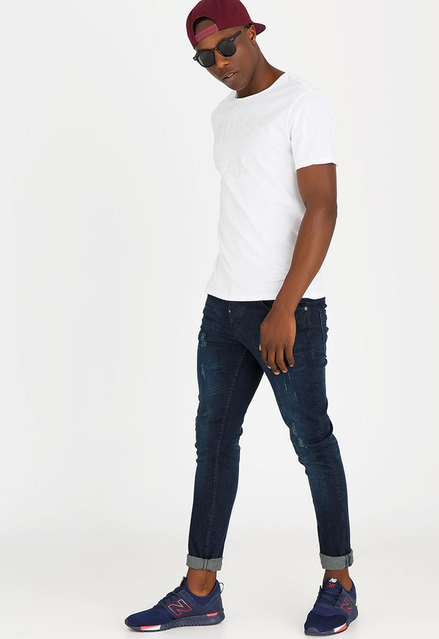 GUESS - Basic Ges Play Logo Crew Tee White