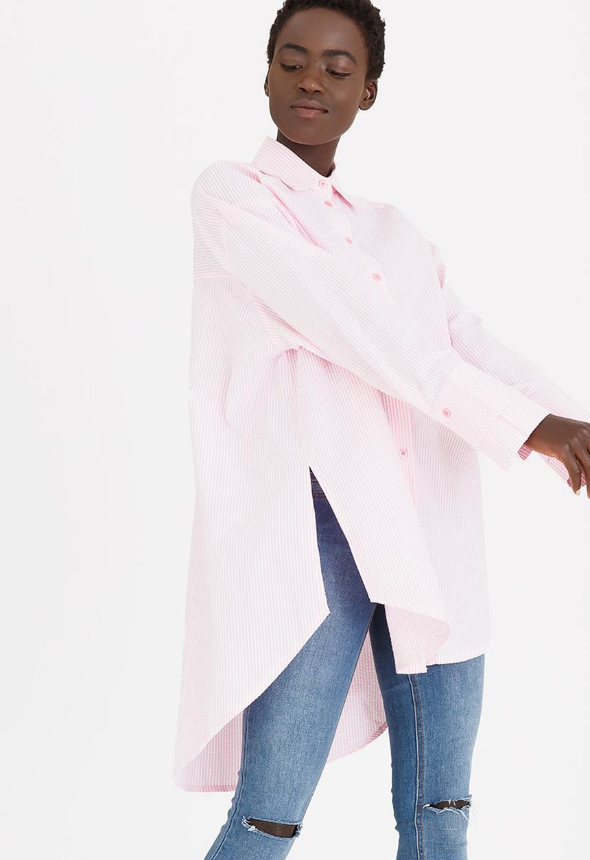 STYLE REPUBLIC - Oversized Shirt Pale Pink
