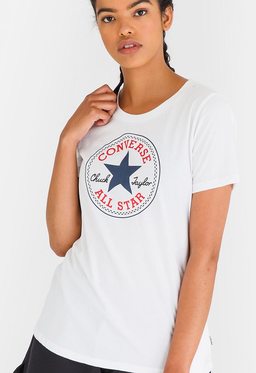 Converse - Solid Chuck Patch Crew Tee White
