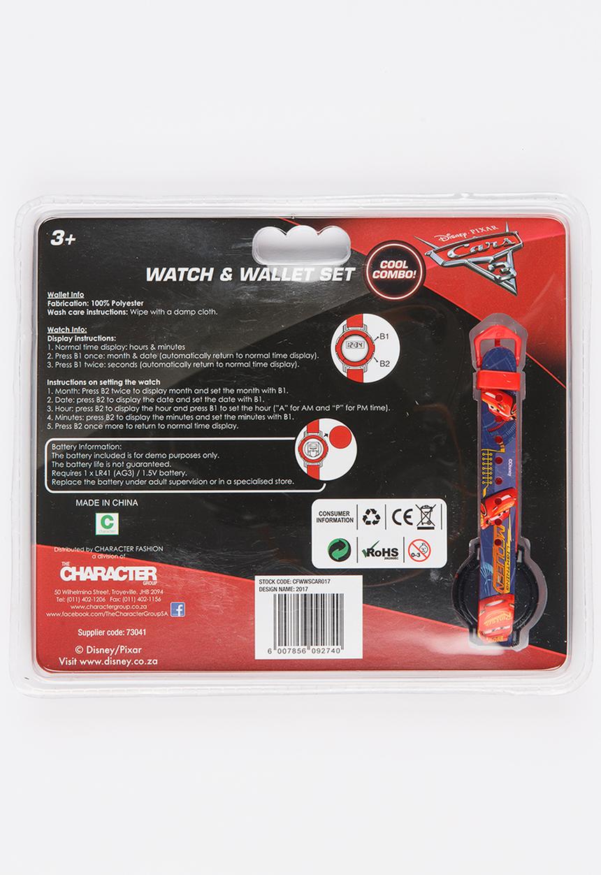 Character Fashion - Cars Watch & Wallet Set Red