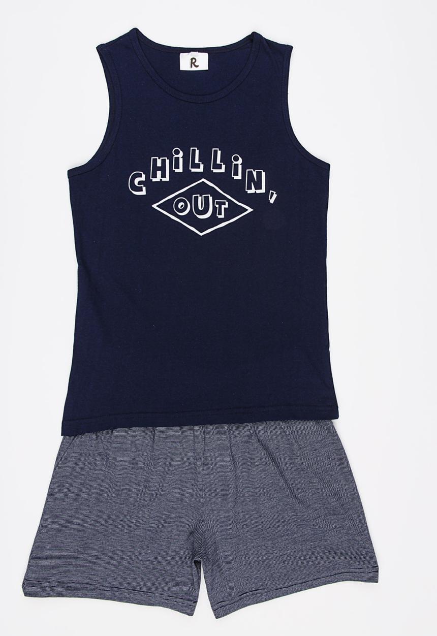 Rebel Republic - Printed Vest Pyjama Set Multi-colour
