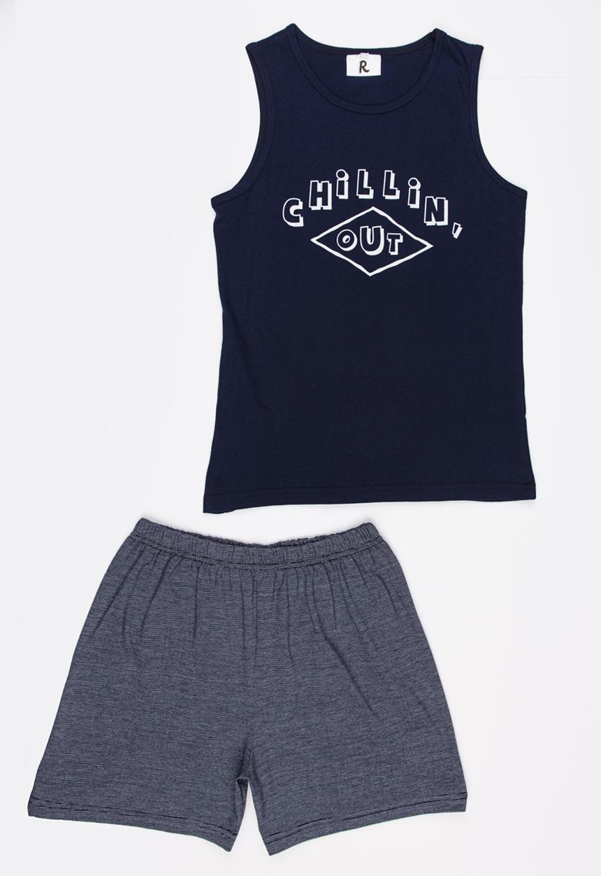 Rebel Republic - Printed Vest Pyjama Set Multi-colour