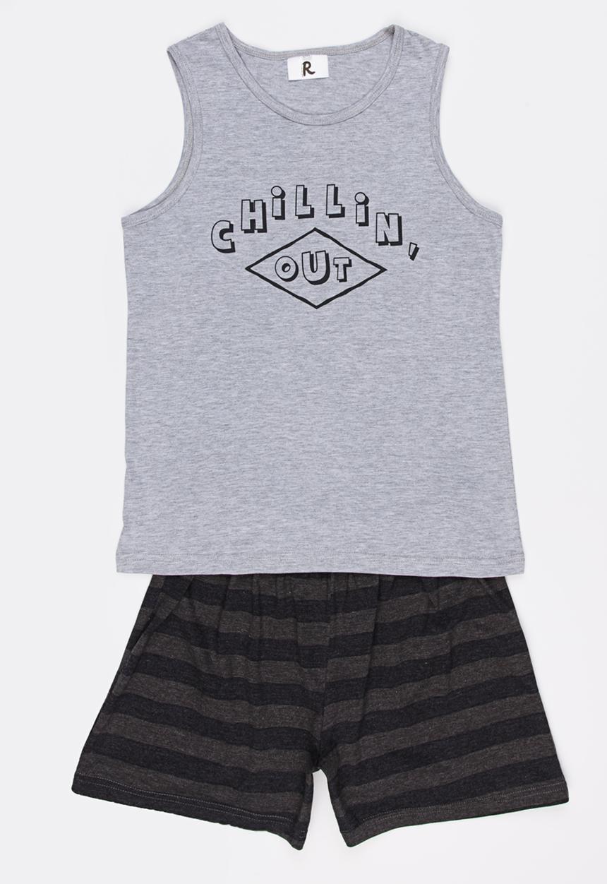Rebel Republic - Printed Vest Pyjama Set Multi-colour