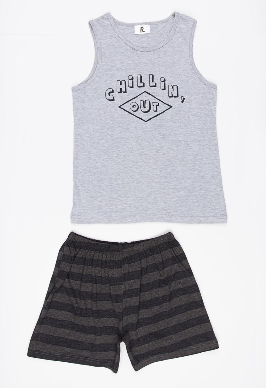 Rebel Republic - Printed Vest Pyjama Set Multi-colour