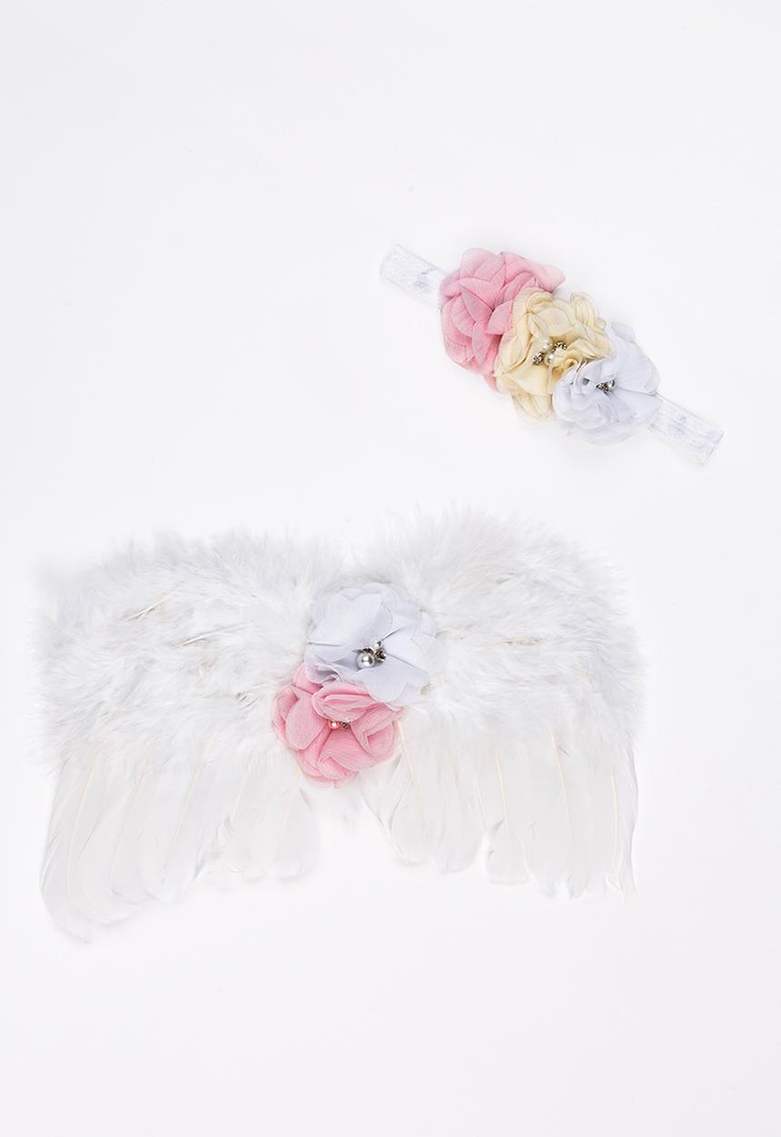 Pop Candy - Angel Wings and Headband Set White