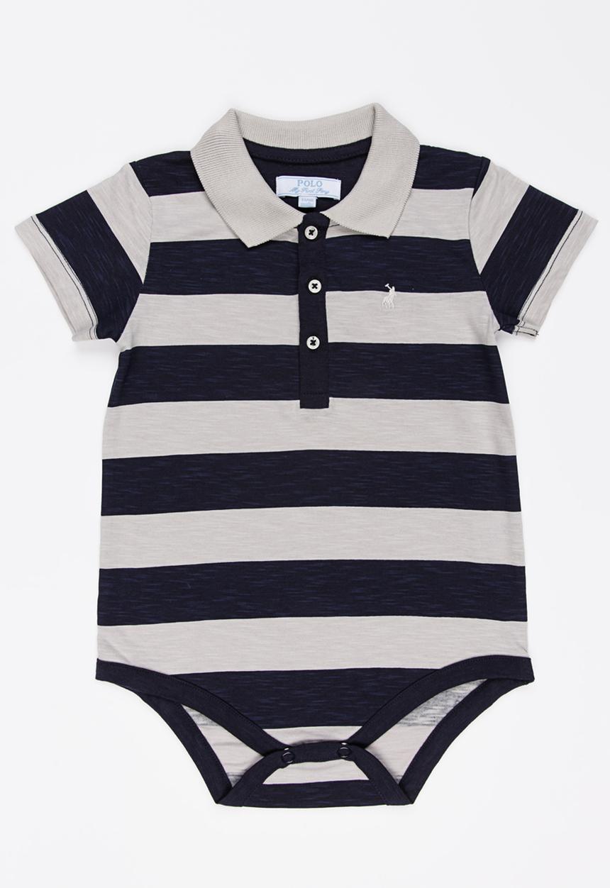 POLO - SS Baby Grow Grey