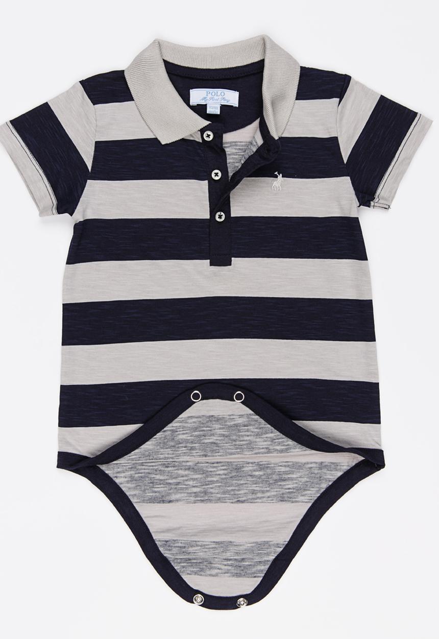 POLO - SS Baby Grow Grey