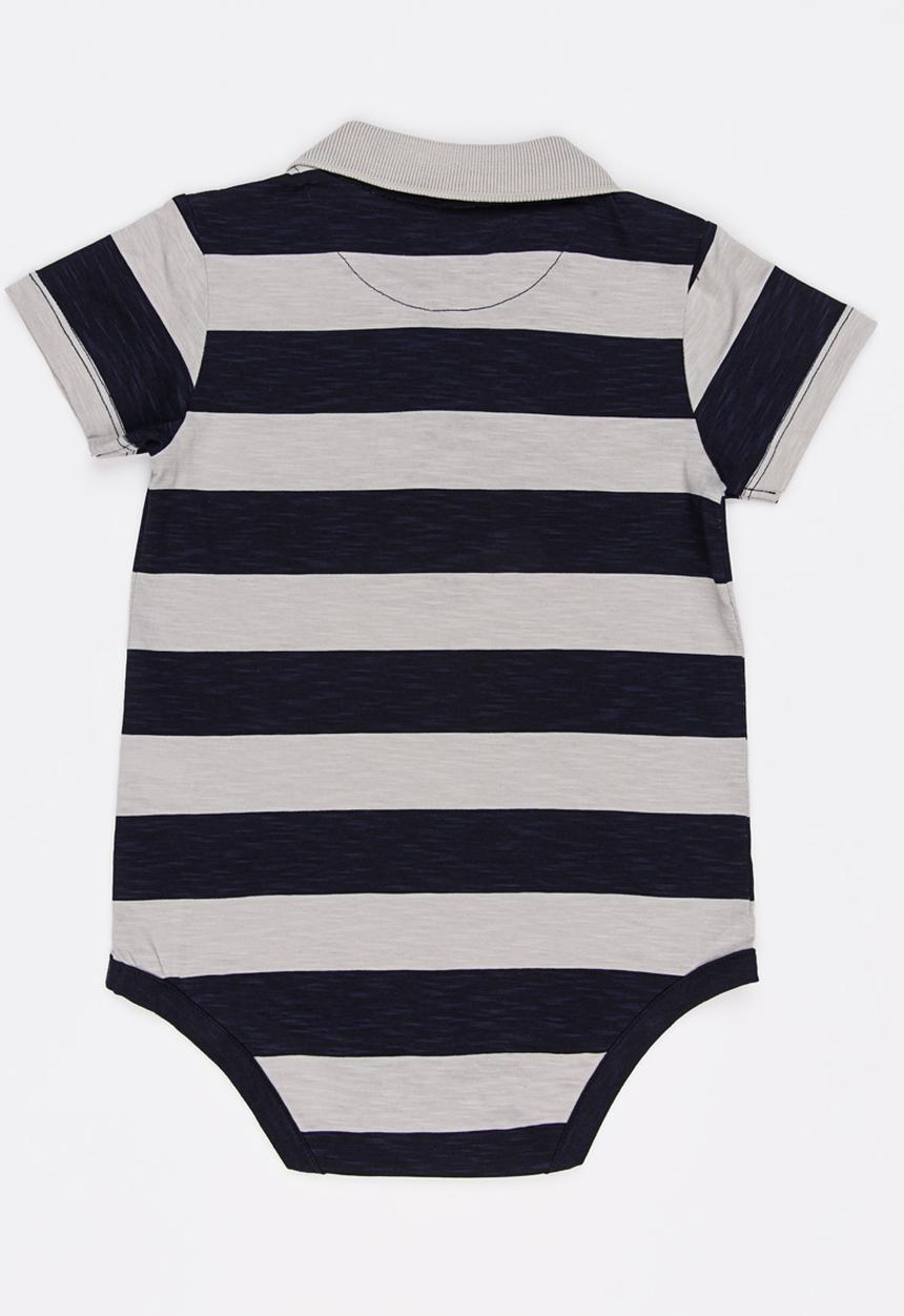 POLO - SS Baby Grow Grey