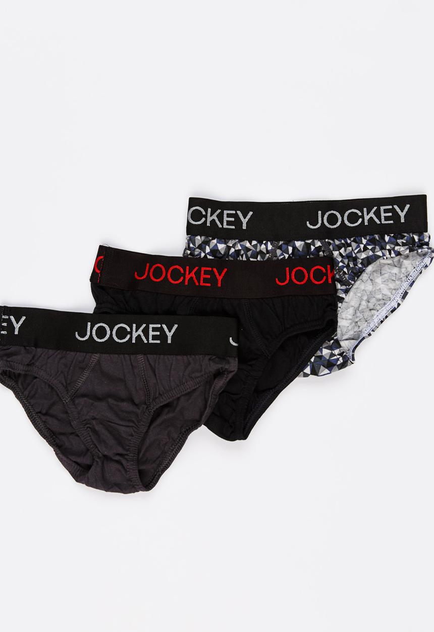 Jockey - 3 PK Fancy Boys Jockey Brief Multi-colour