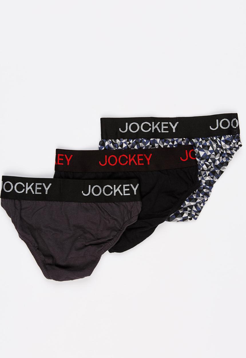 Jockey - 3 PK Fancy Boys Jockey Brief Multi-colour
