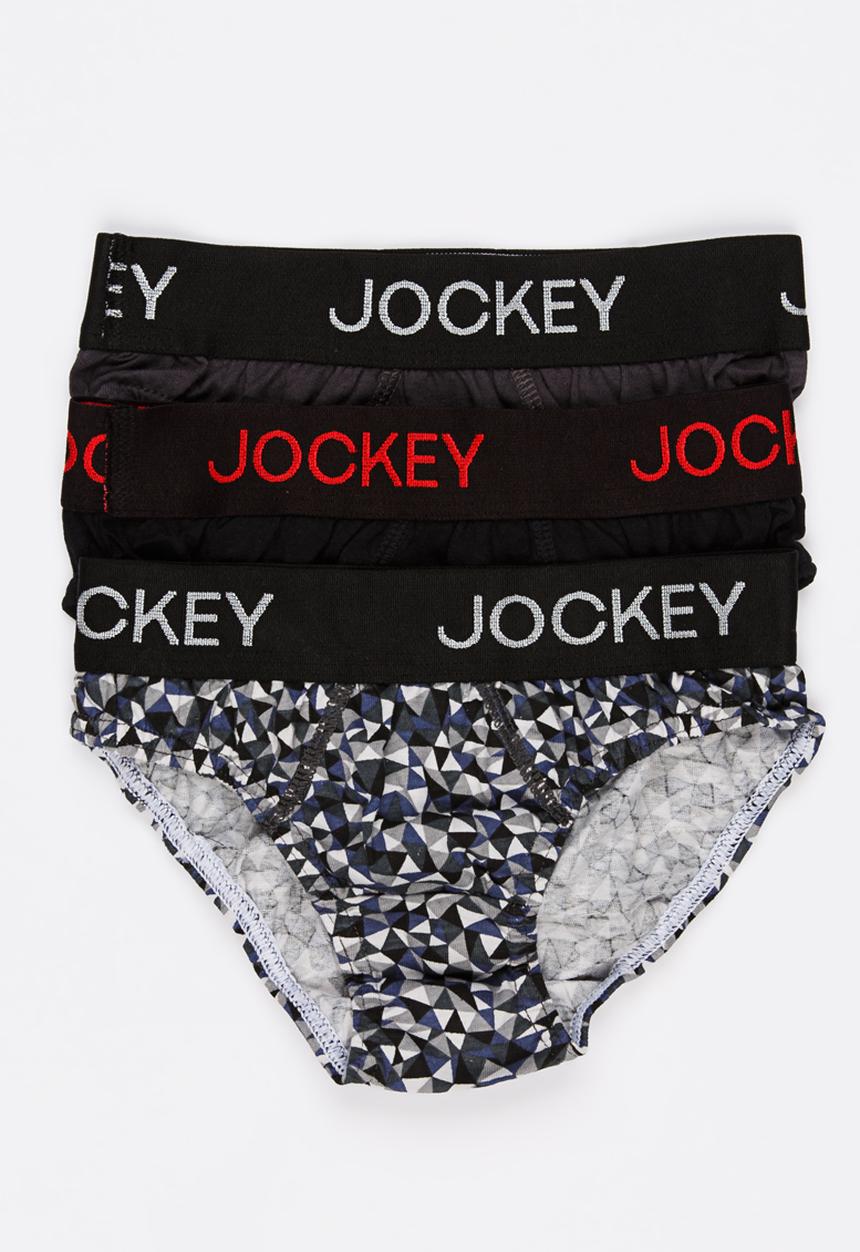 Jockey - 3 PK Fancy Boys Jockey Brief Multi-colour