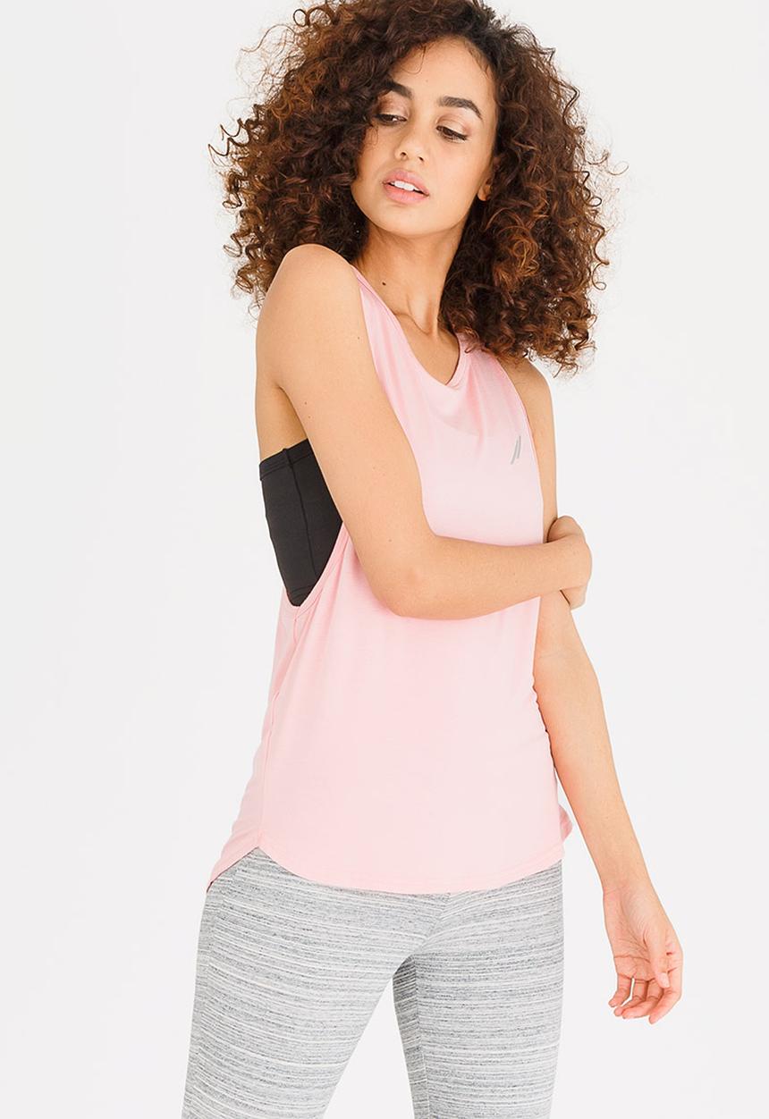 Lithe - Waterfall Racer Back Top Pale Pink