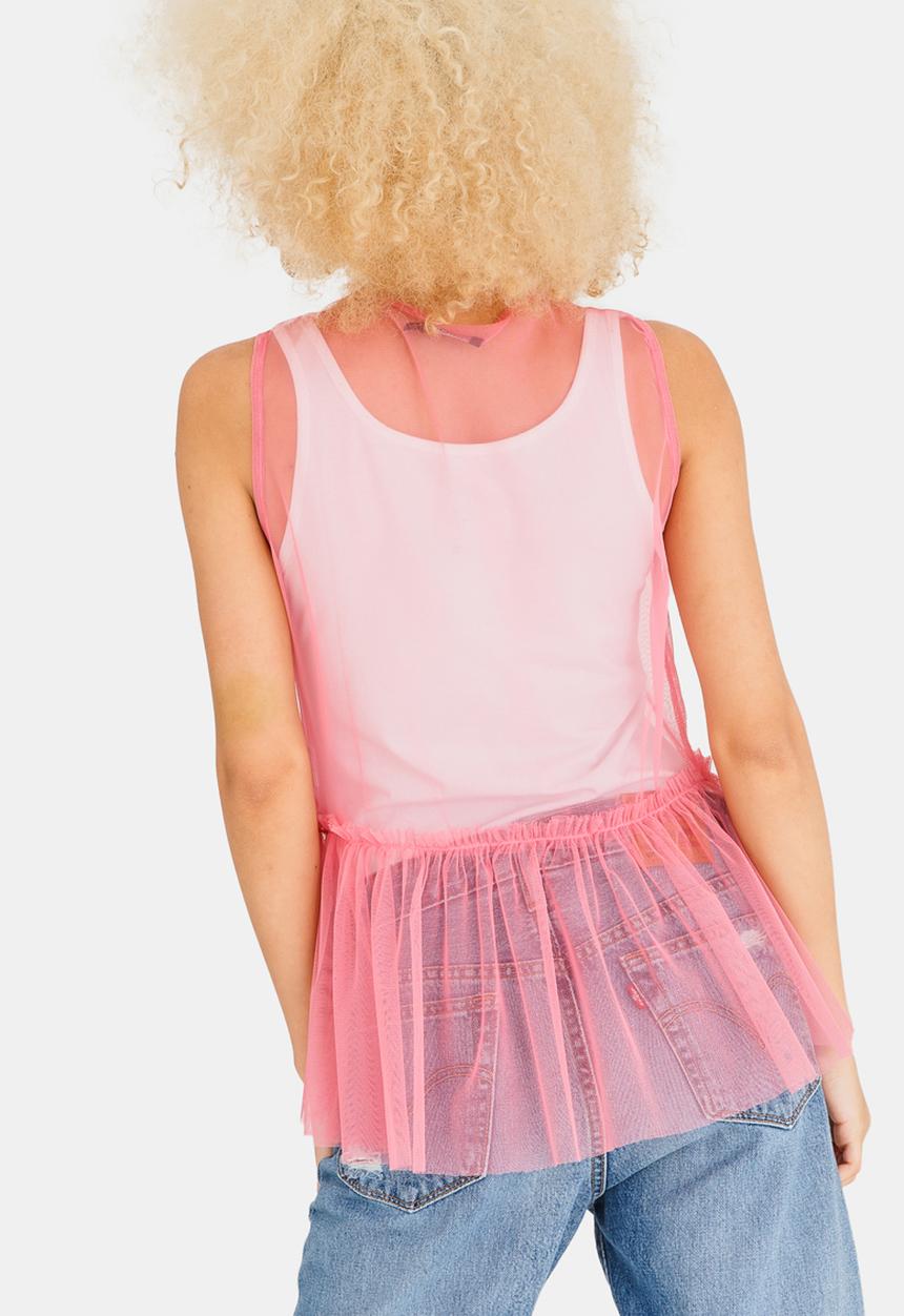 c(inch) - Mesh Cami Pale Pink