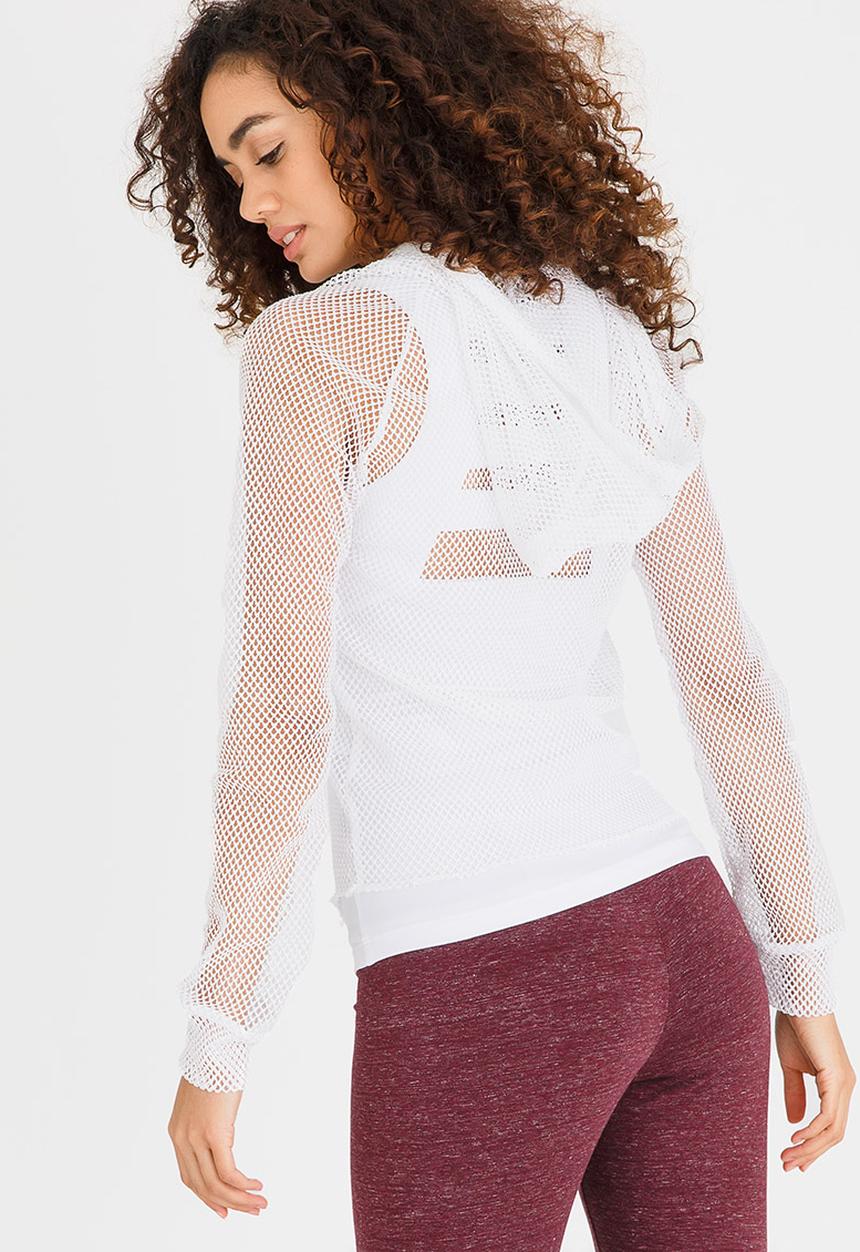 Lithe - Mesh Hoodie White