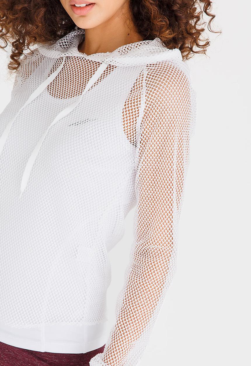 Lithe - Mesh Hoodie White