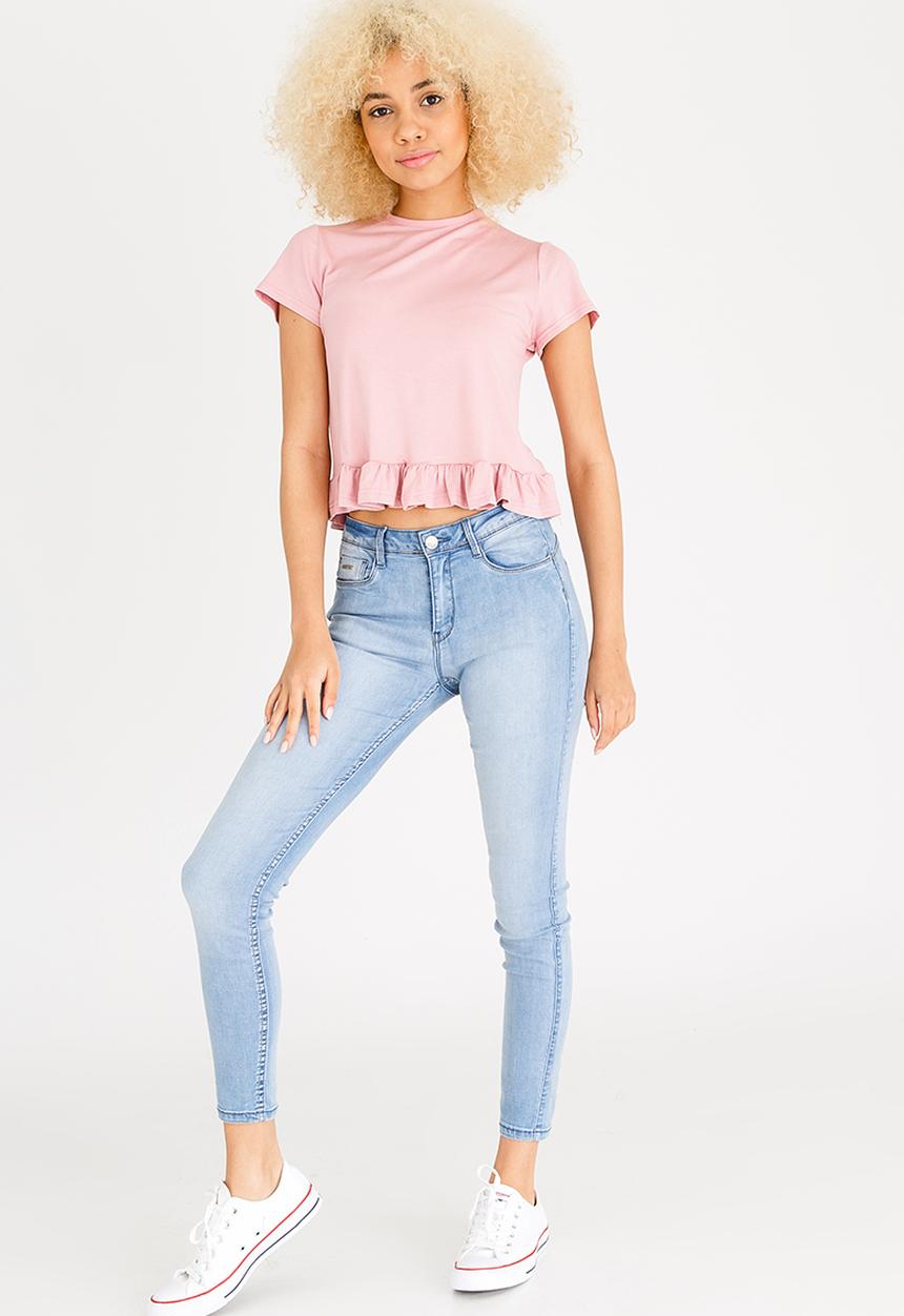c(inch) - Frill T-shirt Pale Pink