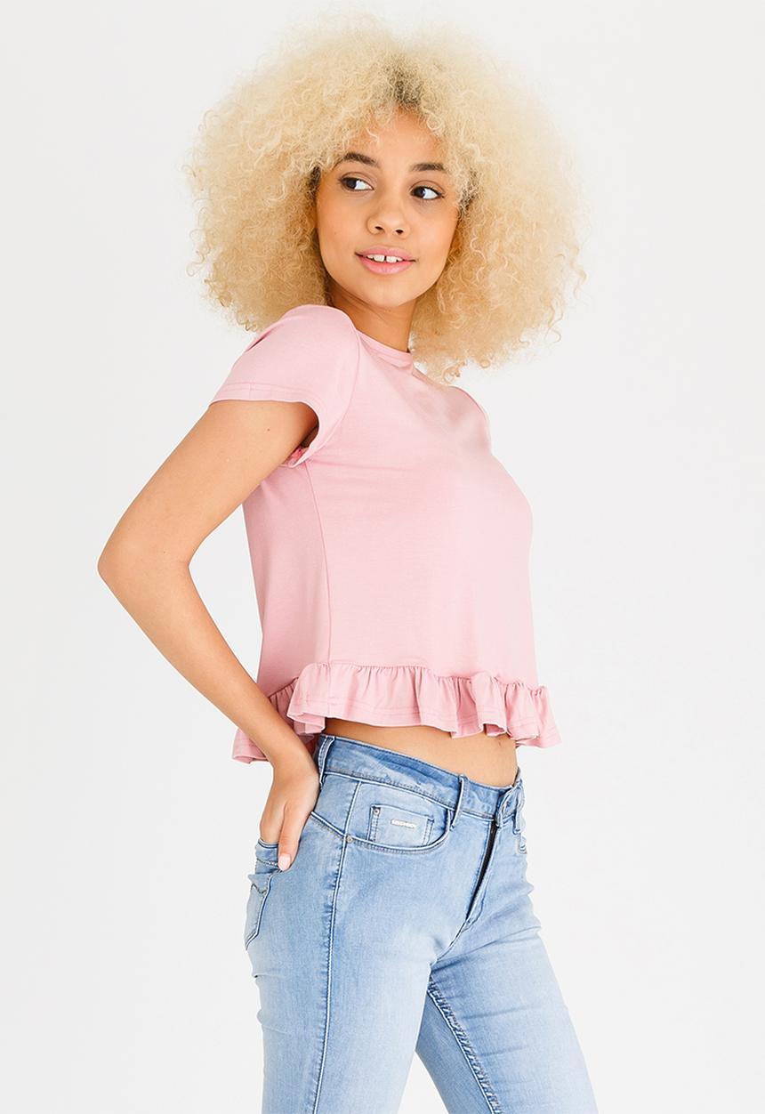 c(inch) - Frill T-shirt Pale Pink