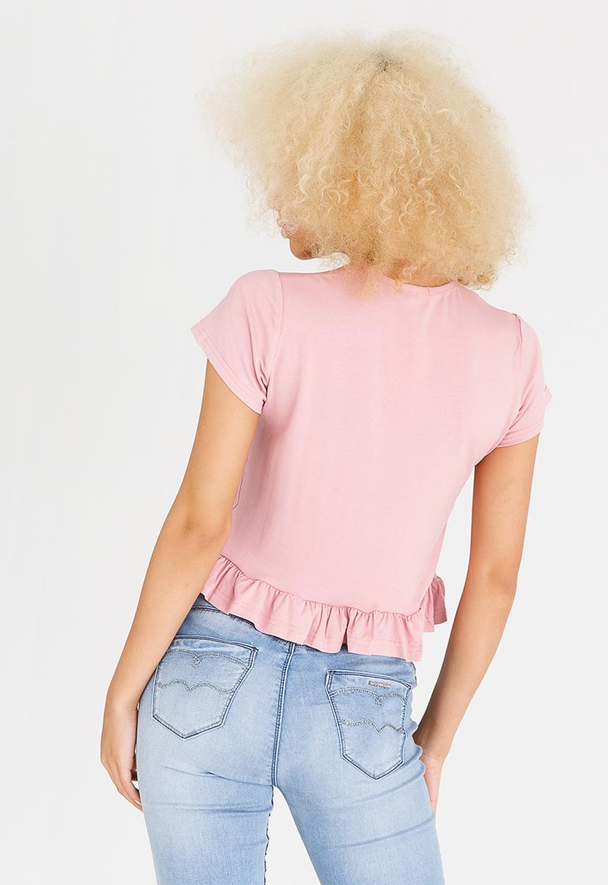 c(inch) - Frill T-shirt Pale Pink