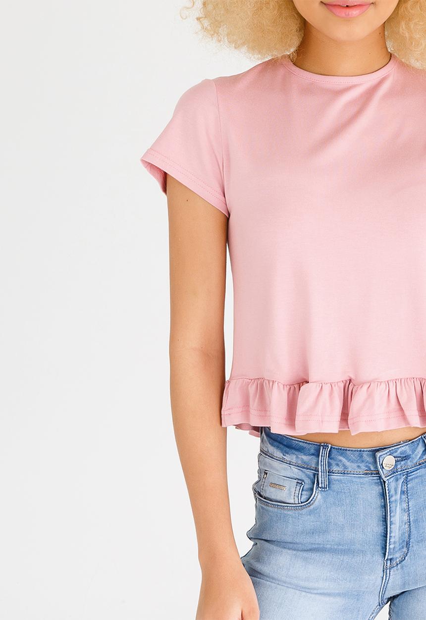 c(inch) - Frill T-shirt Pale Pink