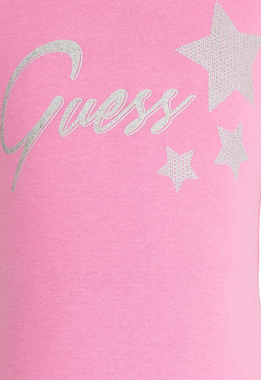 GUESS - S/S 3 Star Tee Mid Pink
