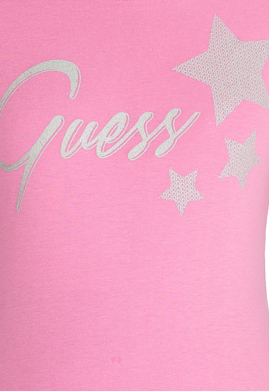 GUESS - S/S 3 Star Tee Mid Pink