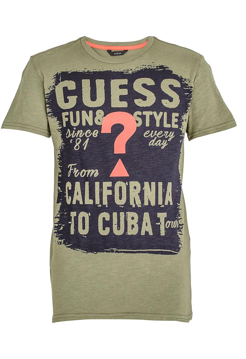 GUESS - S/S Guess Question Tee Green