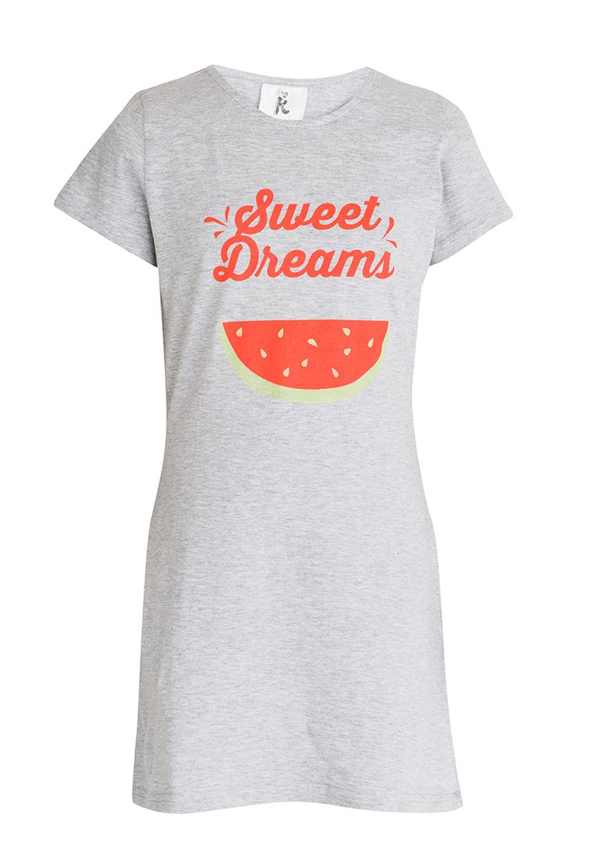 Rebel Republic - Tshirt Night Dress Grey