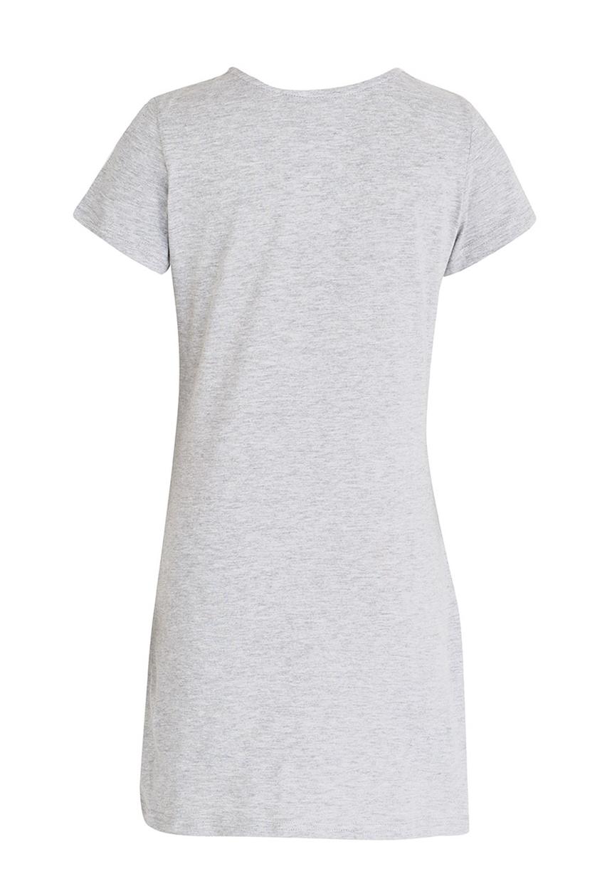 Rebel Republic - Tshirt Night Dress Grey