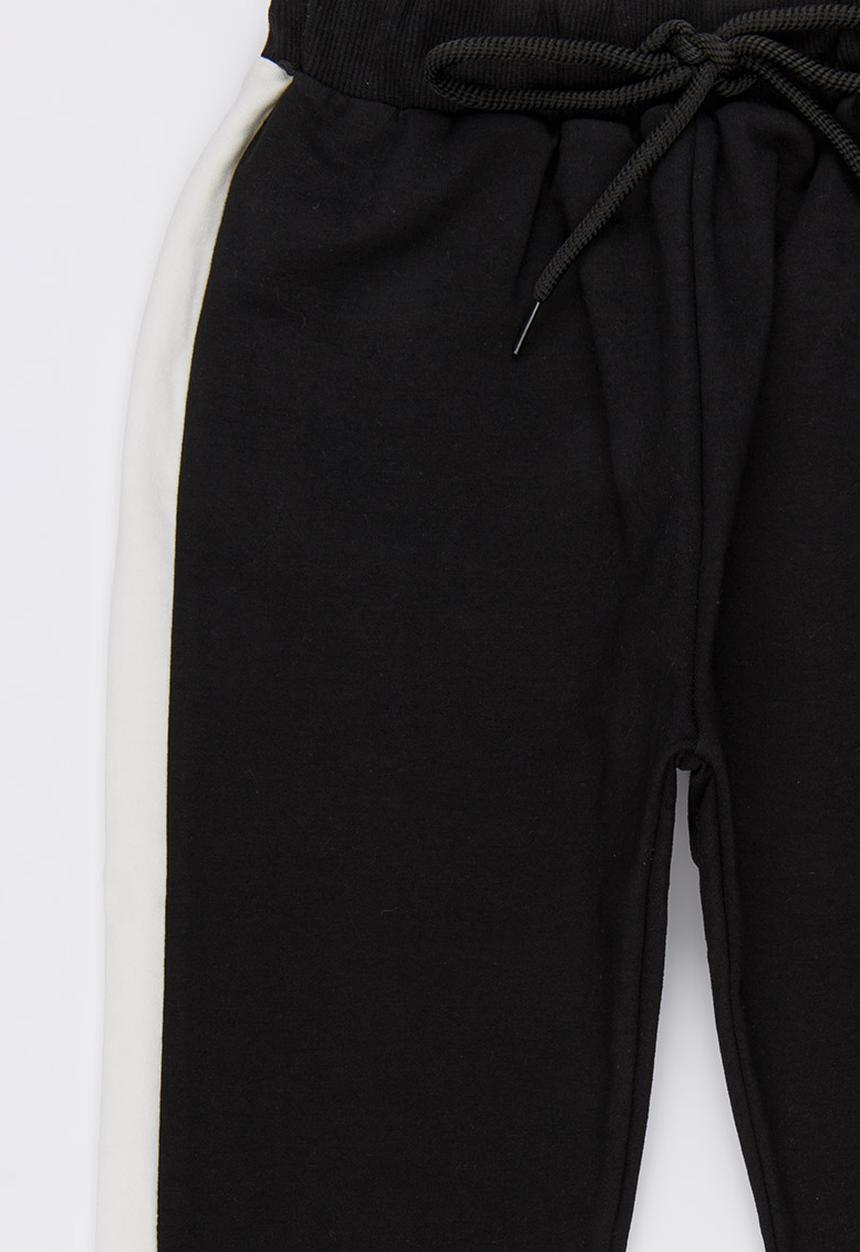 Pop Candy - Pants with Side Stripe Detail Black
