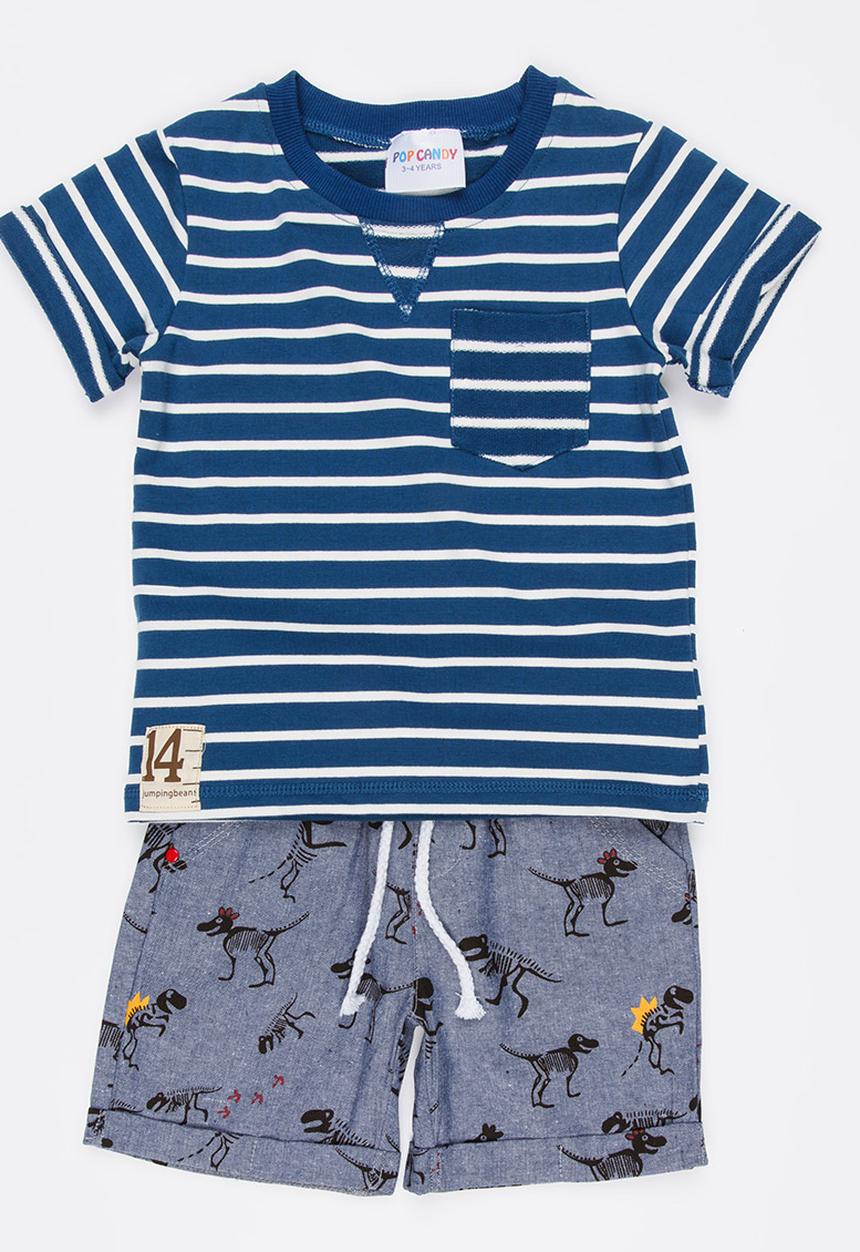 Pop Candy - Tee and Short Set Blue