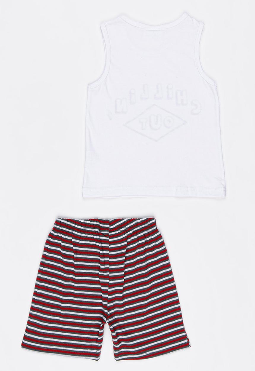 See-Saw - Printed Vest Pyjama Set Multi-colour