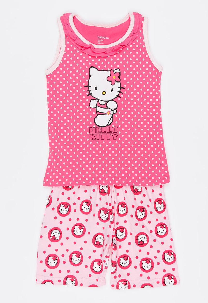 Pop Candy - Printed PJ Set Mid Pink