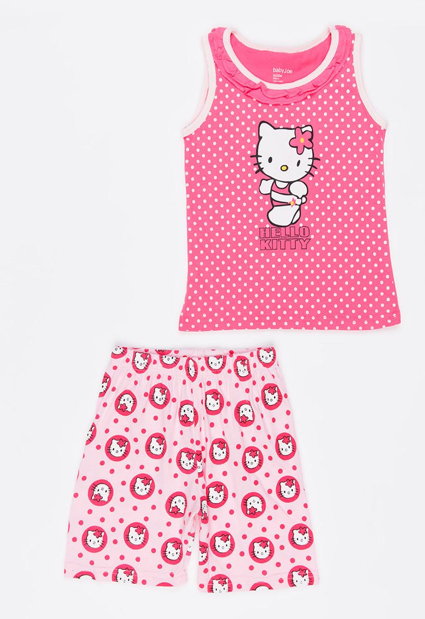 Pop Candy - Printed PJ Set Mid Pink