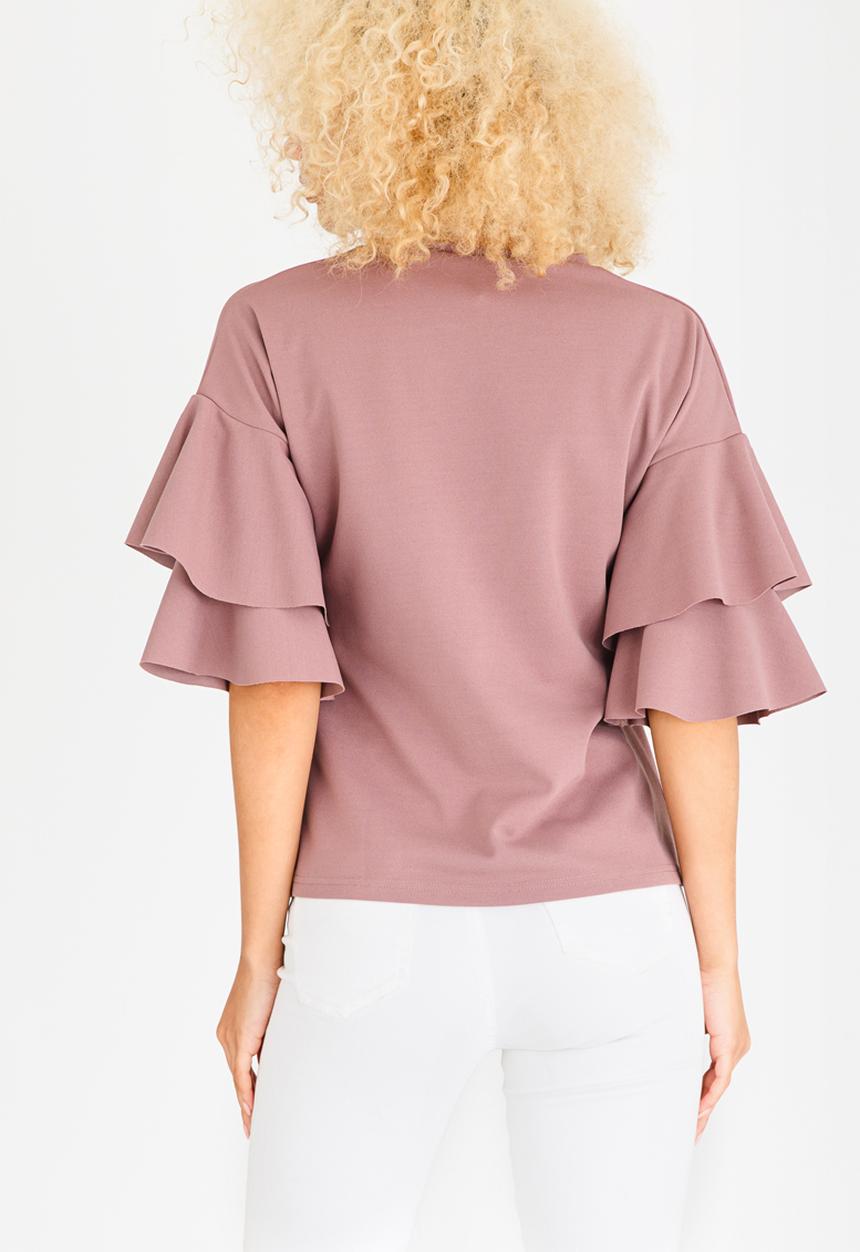 c(inch) - Double Frill T-shirt Pale Purple