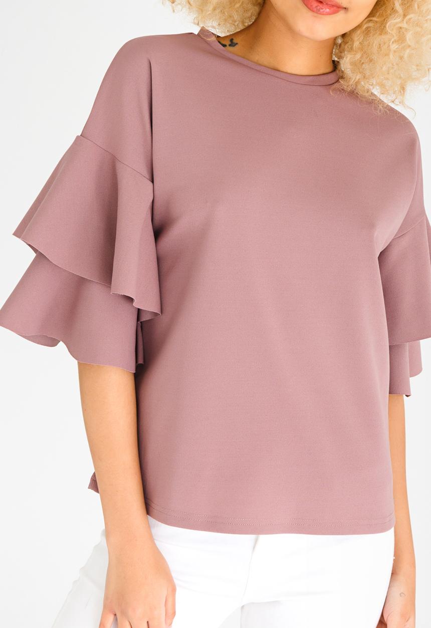 c(inch) - Double Frill T-shirt Pale Purple