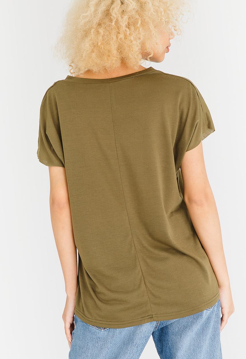 Revenge - Star Logo Tee Khaki Green
