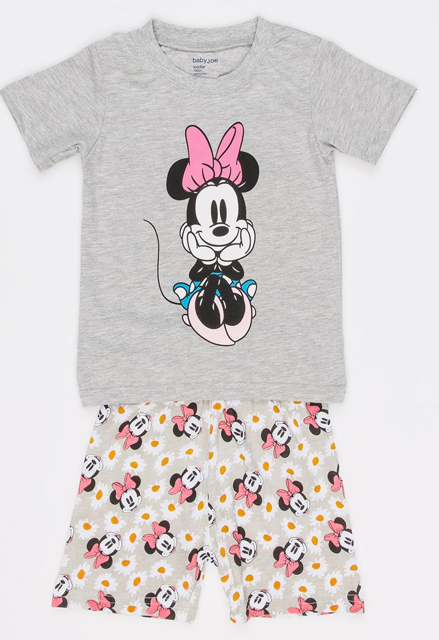 Pop Candy - Printed PJ Set Grey