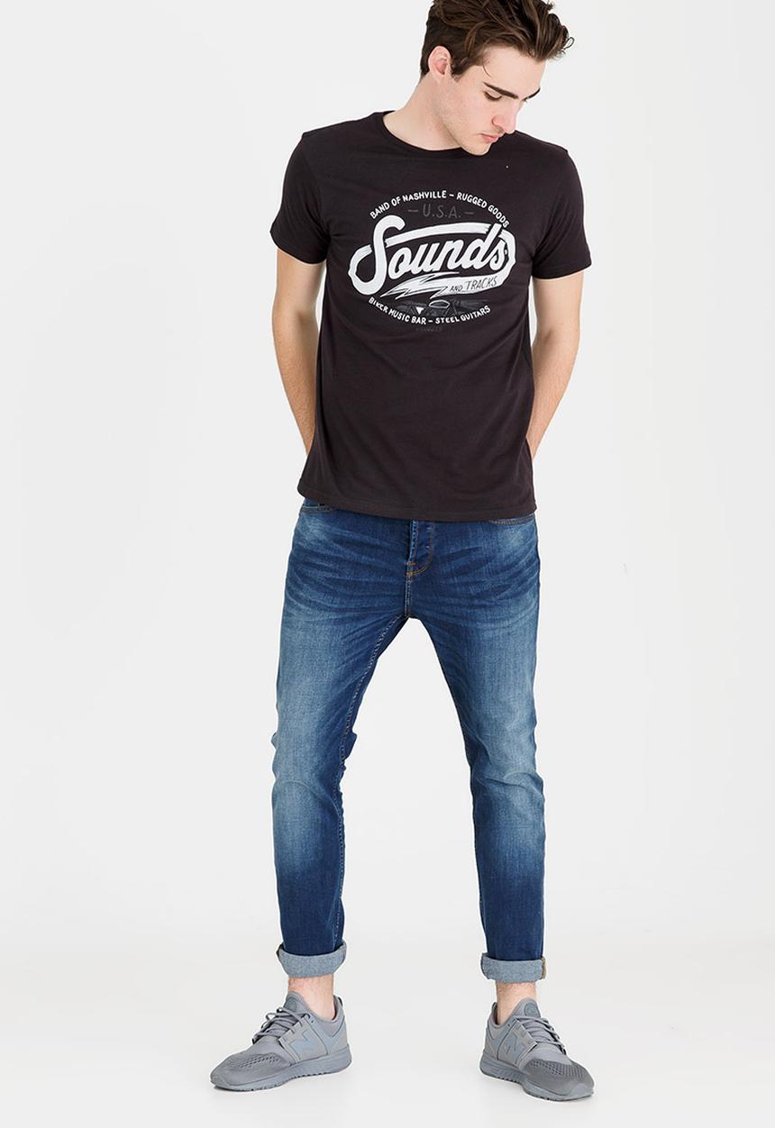 Wrangler - Music Bar Cotton Tee Black