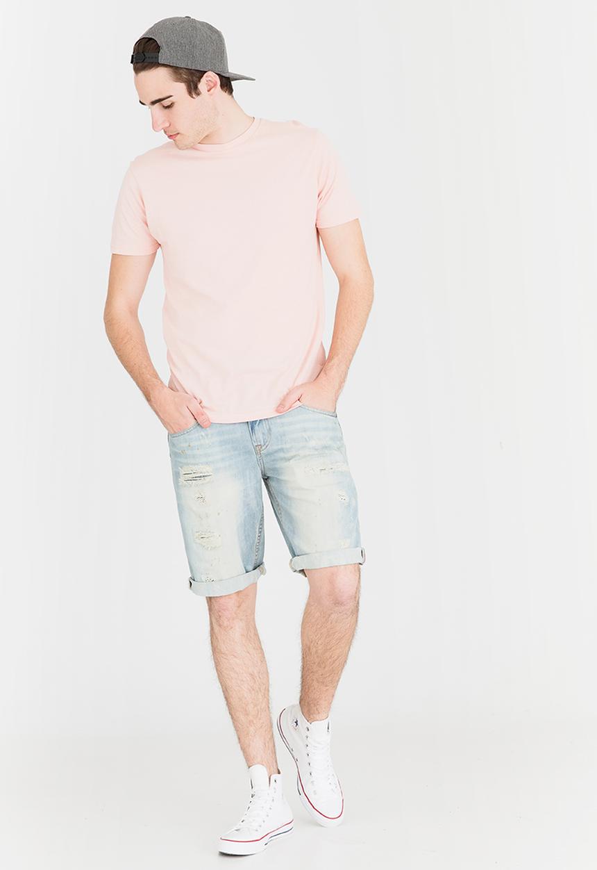 Brave Soul - Graild Plain Tee Pale Pink
