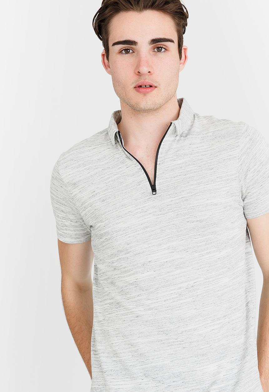 Brave Soul - Ekam Zip Detail Golfer Grey