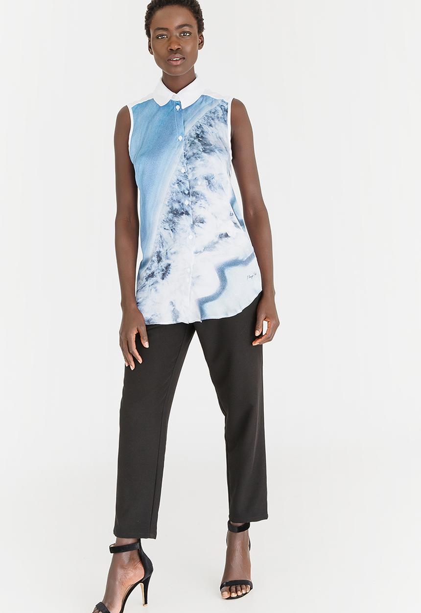 Marique Yssel - Printed Sleeveless  Shirt Multi-colour
