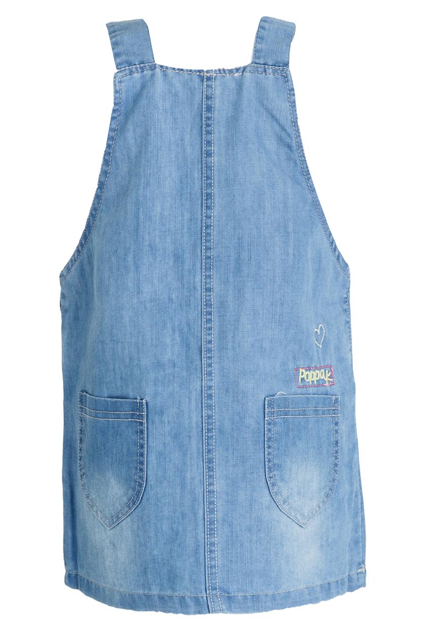 Pop Candy - Denim Dungaree Dress Blue