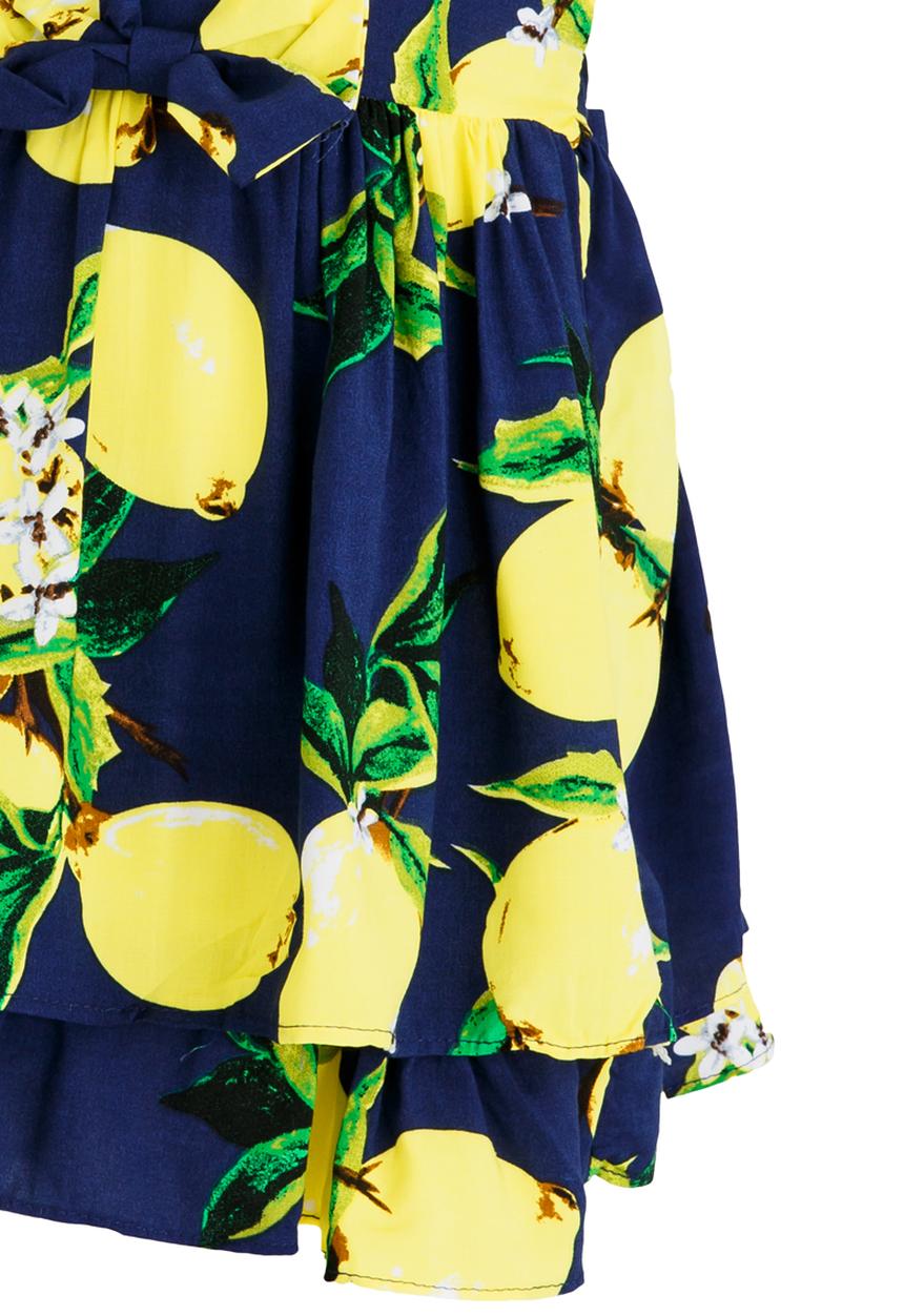 Pop Candy - Printed Dress with Bow Detail Multi-colour