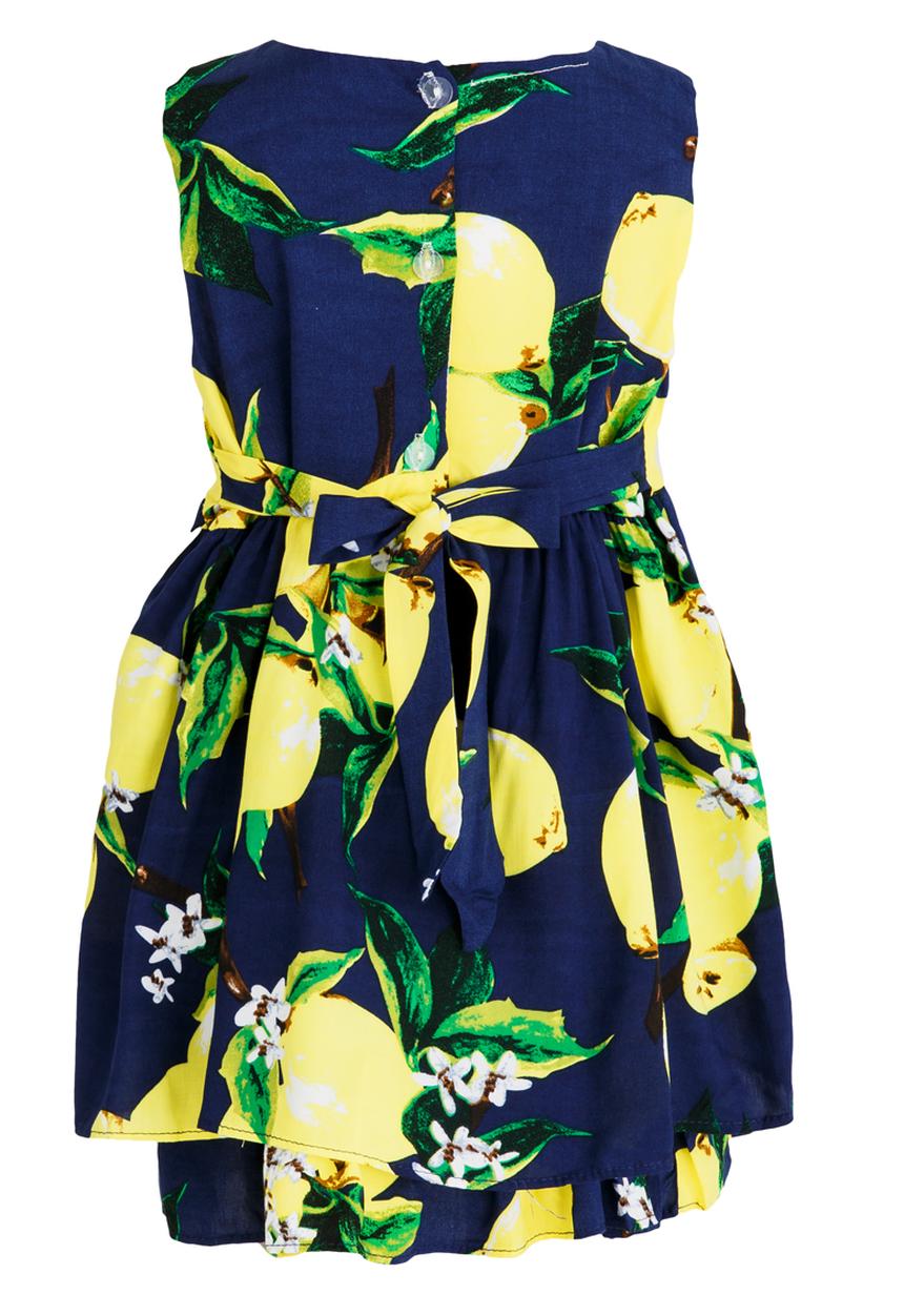 Pop Candy - Printed Dress with Bow Detail Multi-colour