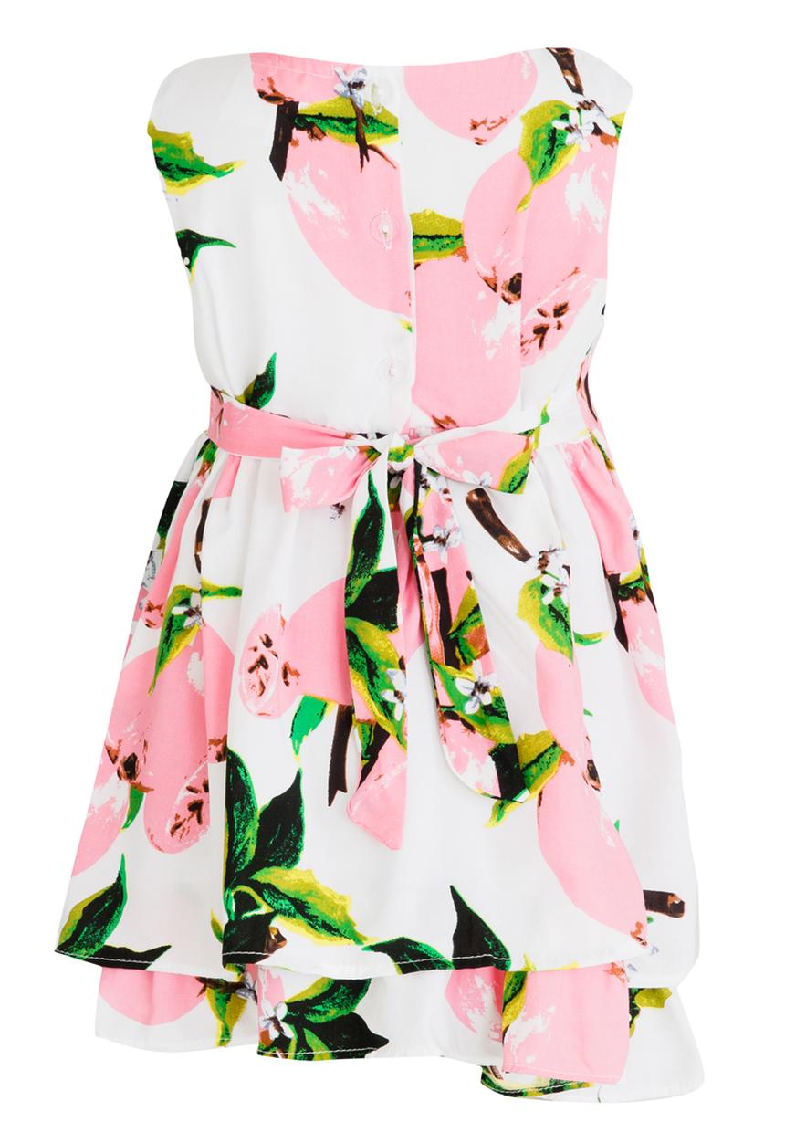 Pop Candy - Printed Dress with Bow Detail Multi-colour